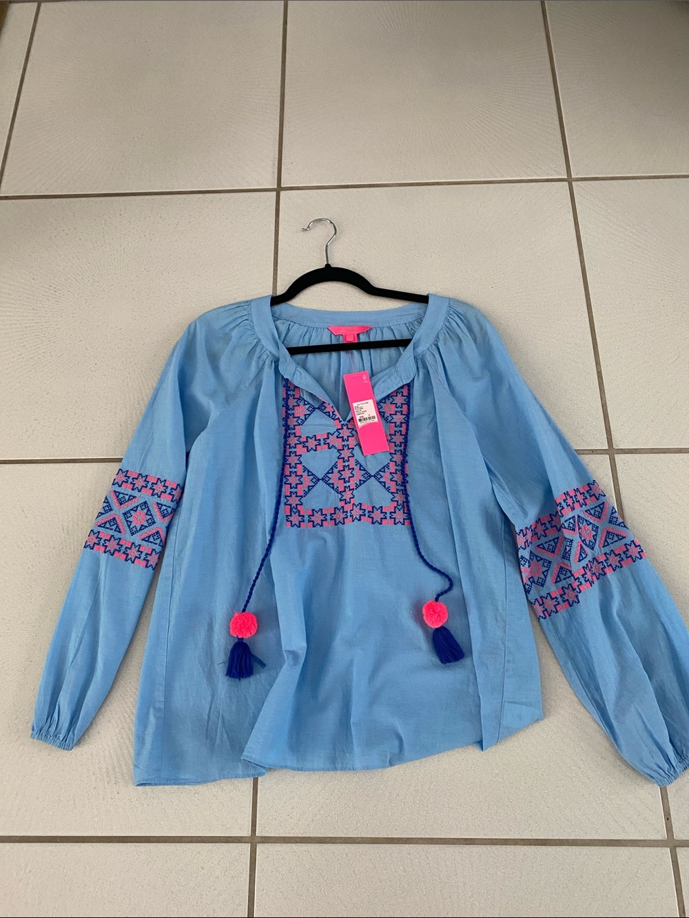 NWT Lilly Pulitzer Cecile Top Zanzibar Blue small